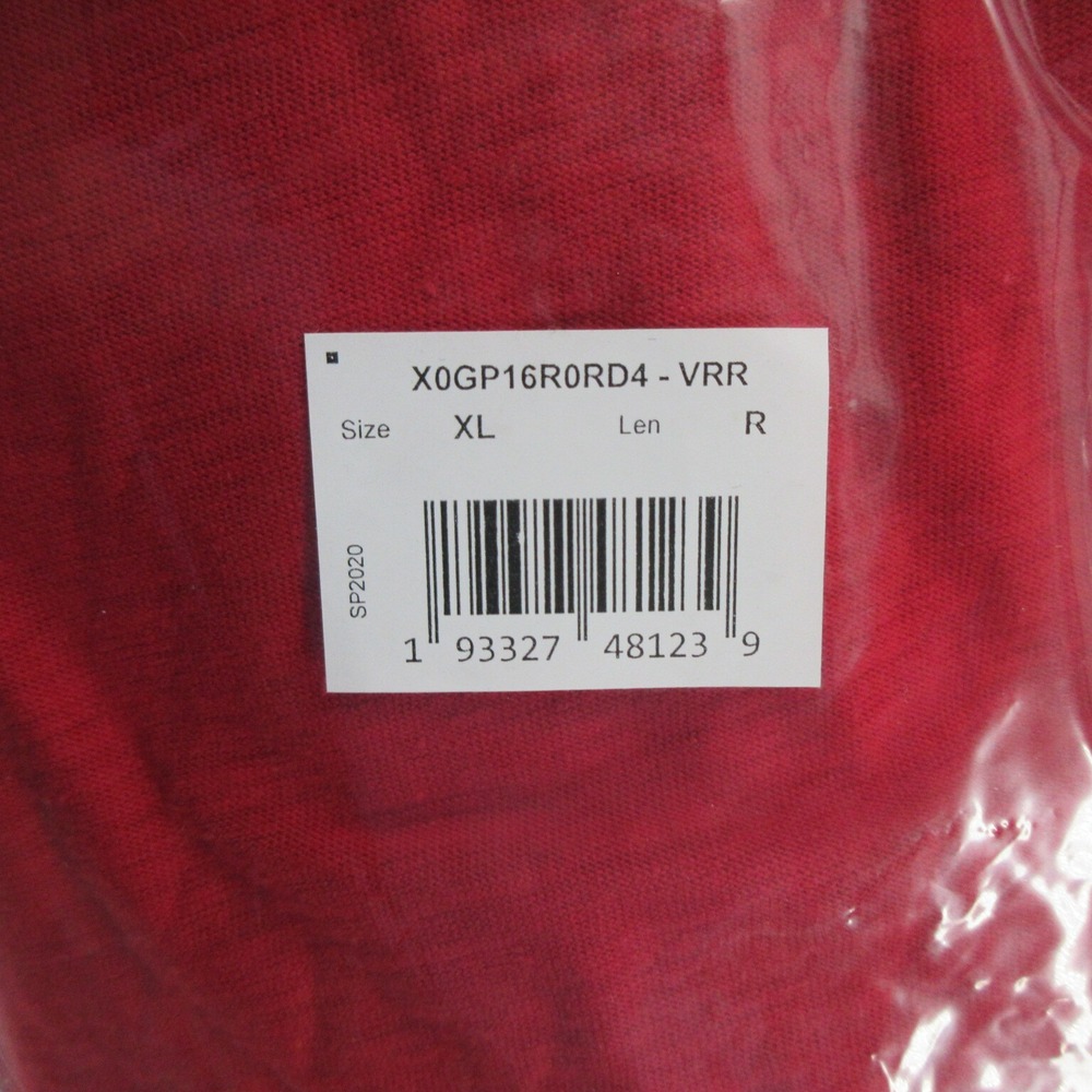 GUESS Mens Shirt Extra Large Henley Red Pullover Half Button Short Sleeve New - Picture 10 of 10